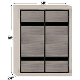 6ftx8ft Designer Wardrobe D2(AG-S8) - Maxi Home Furnishing